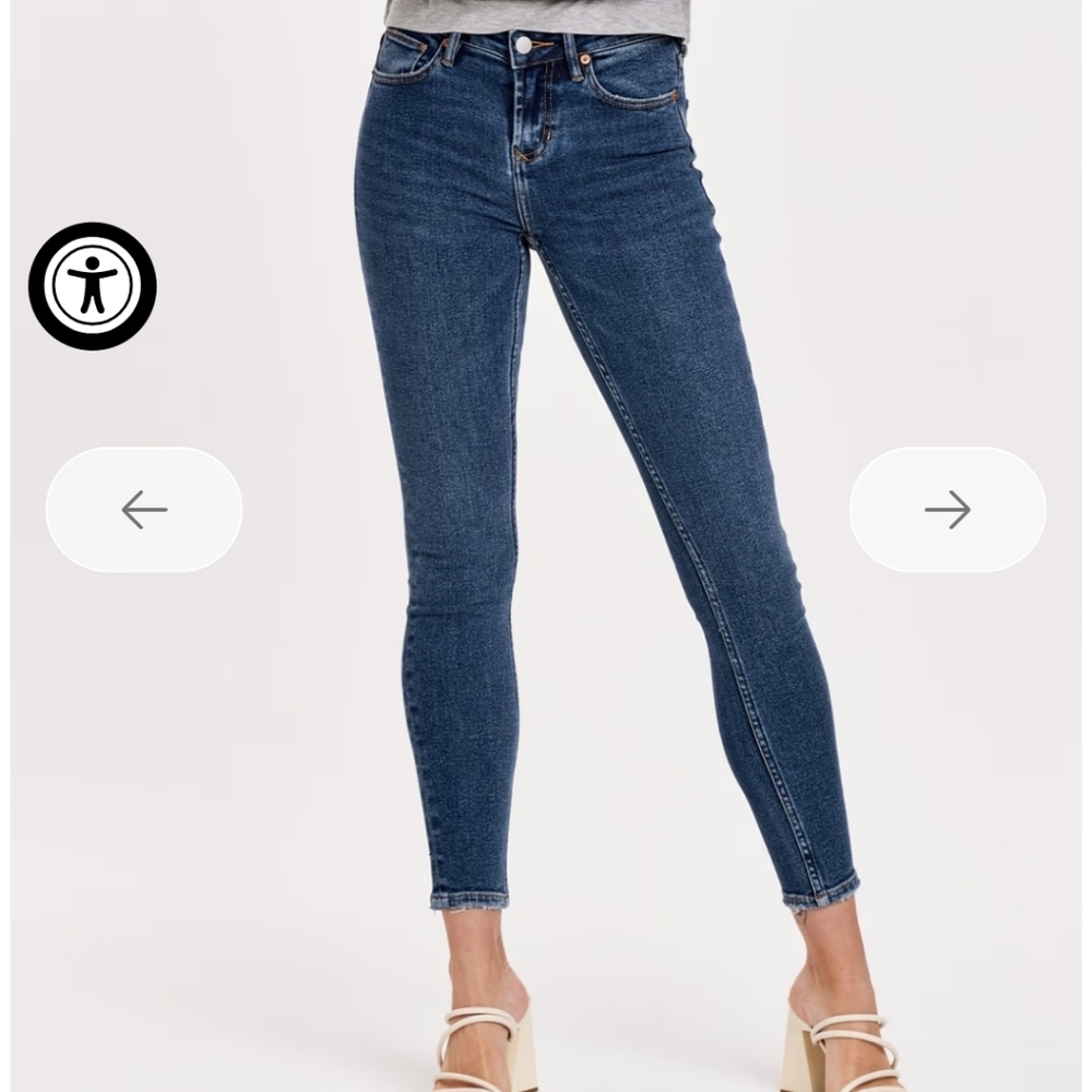 DEAR JOHM DENIM GISELE High-Rise Skinny Jeans Dark Blue Revolve Stretchy 90s